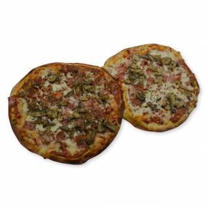 Pizza atún, cebolla y olivas
